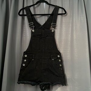 Black Overall Shorts